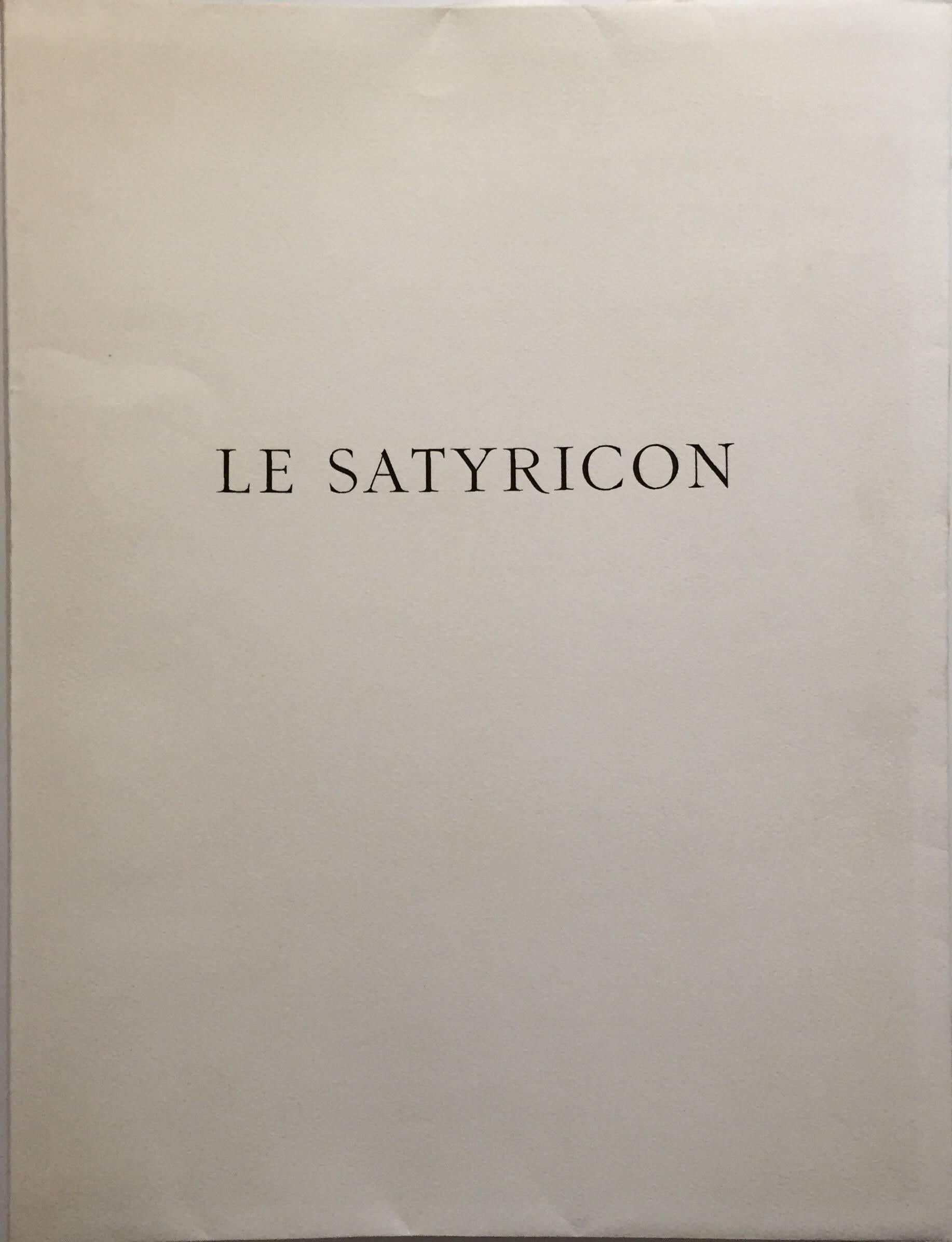 Erotic Etching from Le Satyricon  - Gray Nude Print by André Derain