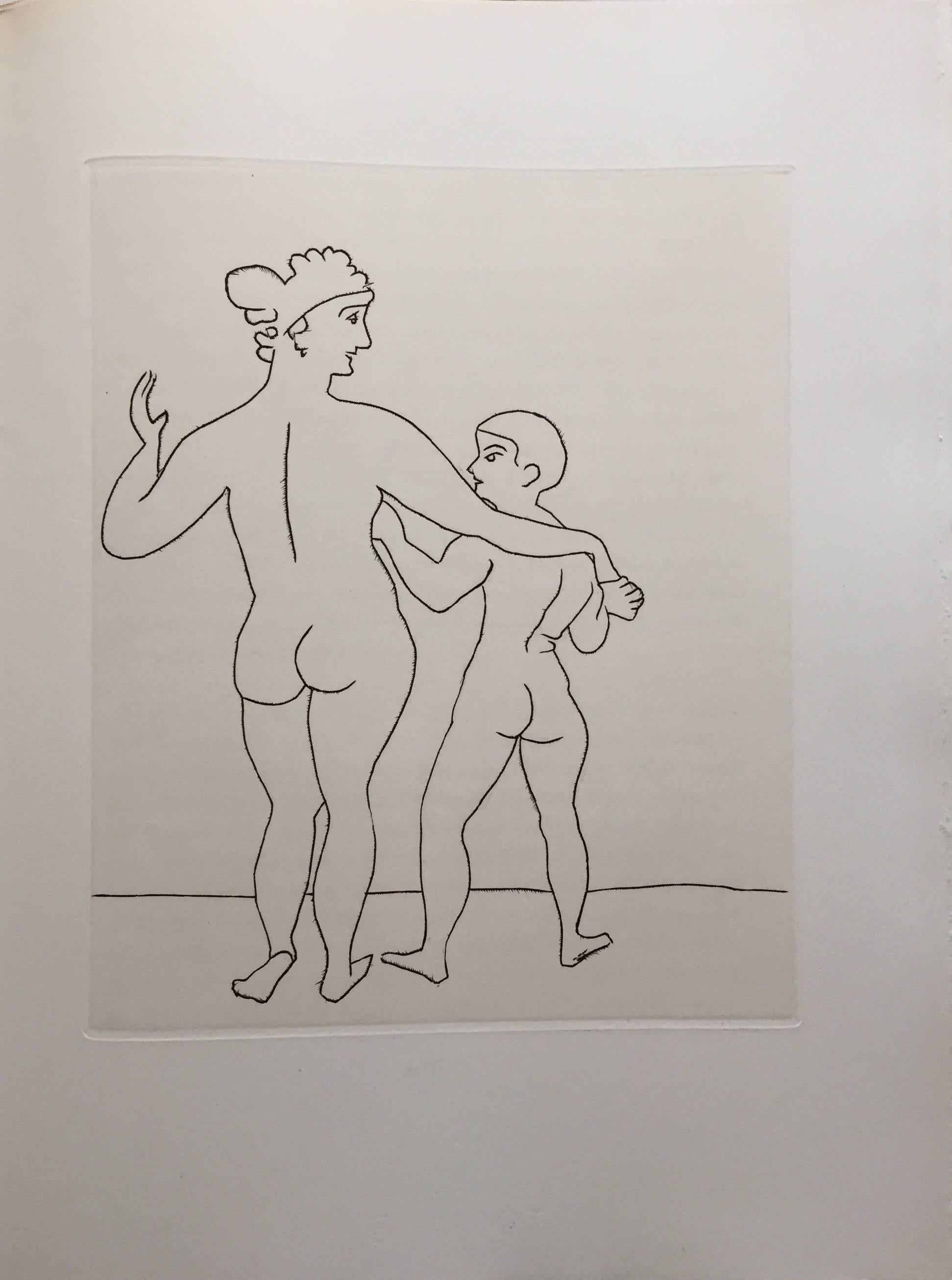 André Derain Figurative Print - Erotic Etching from Le Satyricon