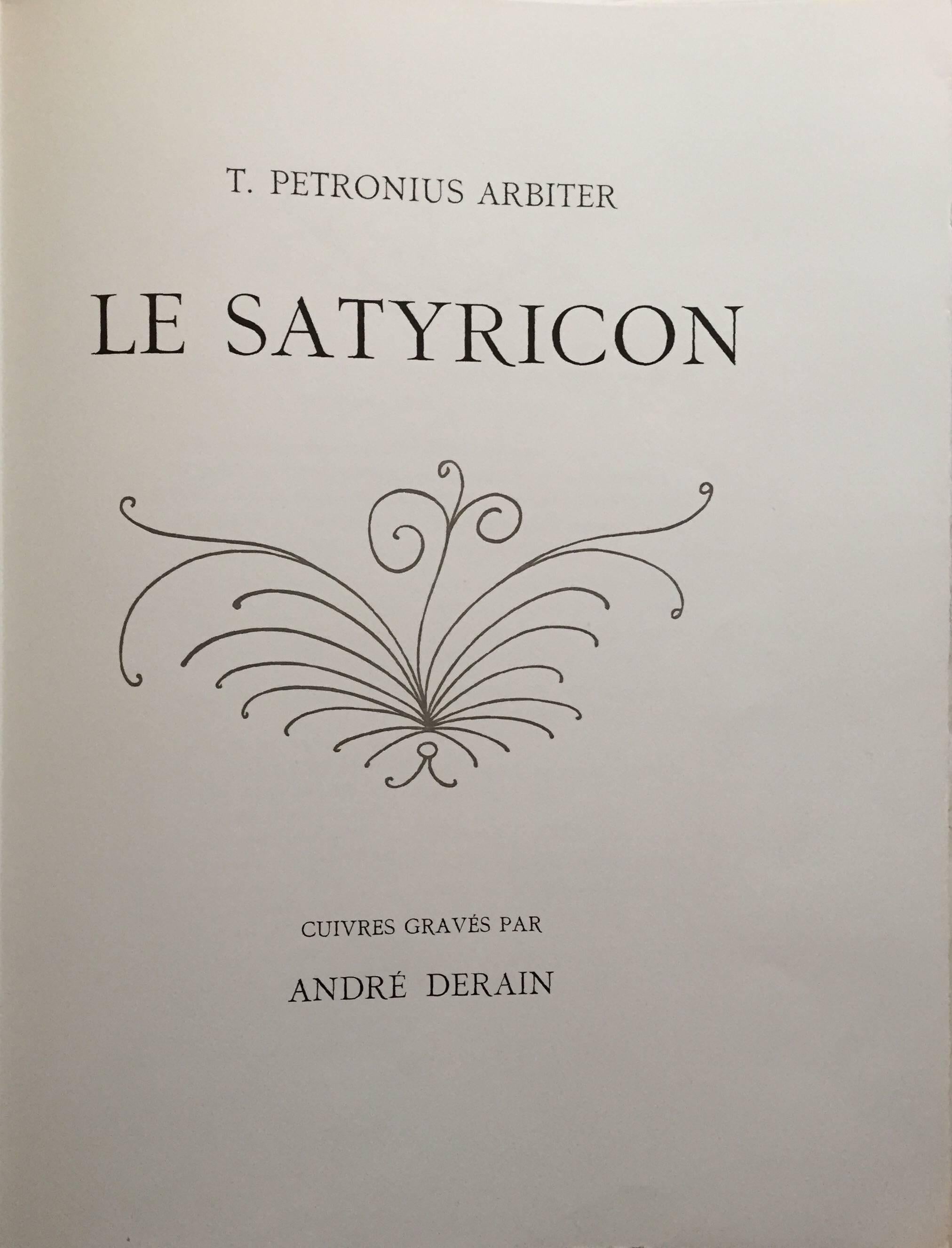 Eroticer weiblicher Akt – Radierung von Le Satyricon  (Grau), Nude Print, von André Derain