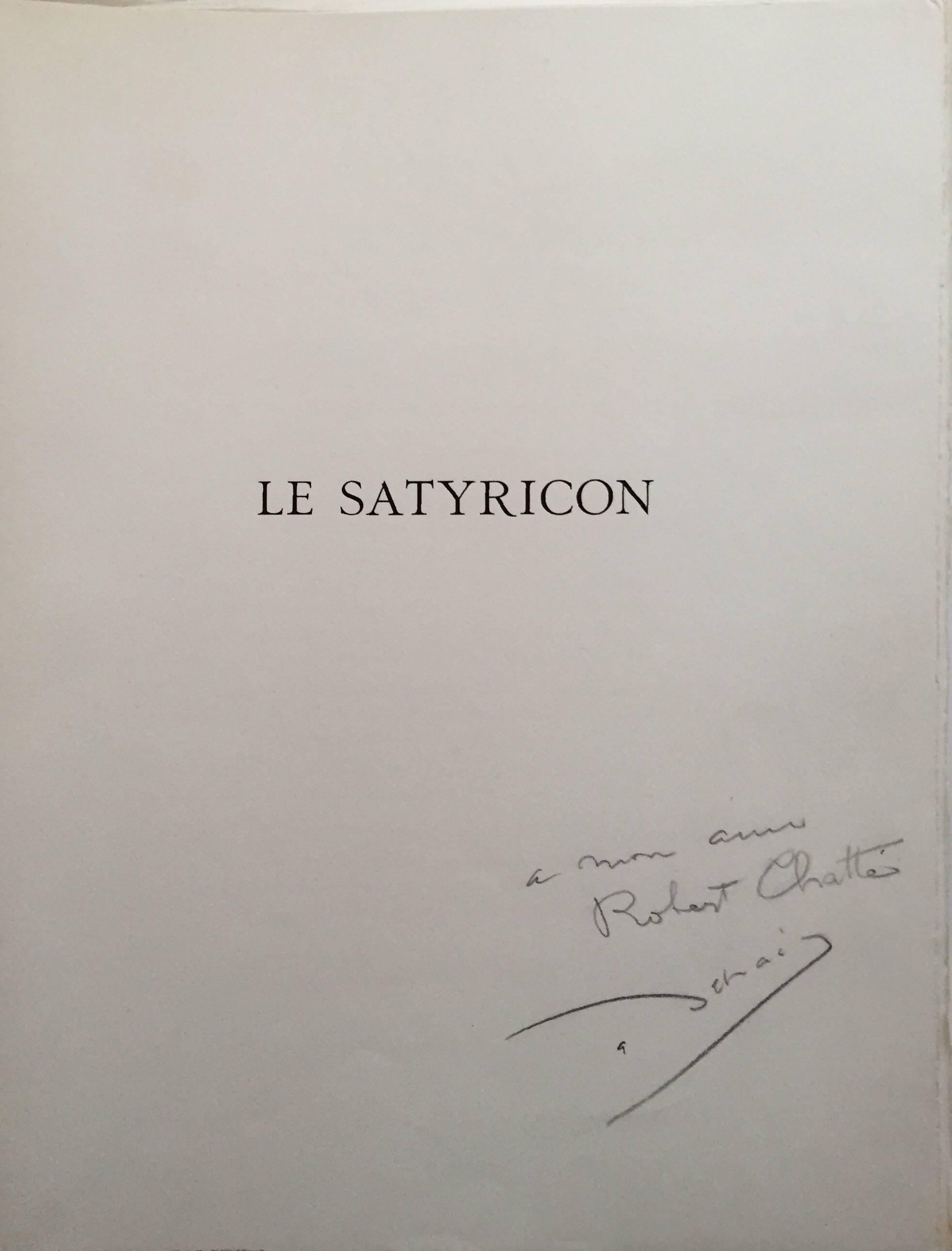 Eroticer weiblicher Akt – Radierung von Le Satyricon  (Grau), Nude Print, von André Derain