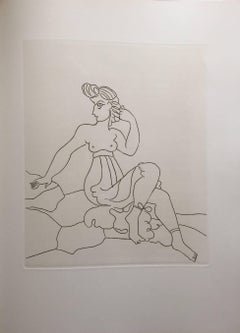 Nudo erotico femminile - Acquaforte da Le Satyricon