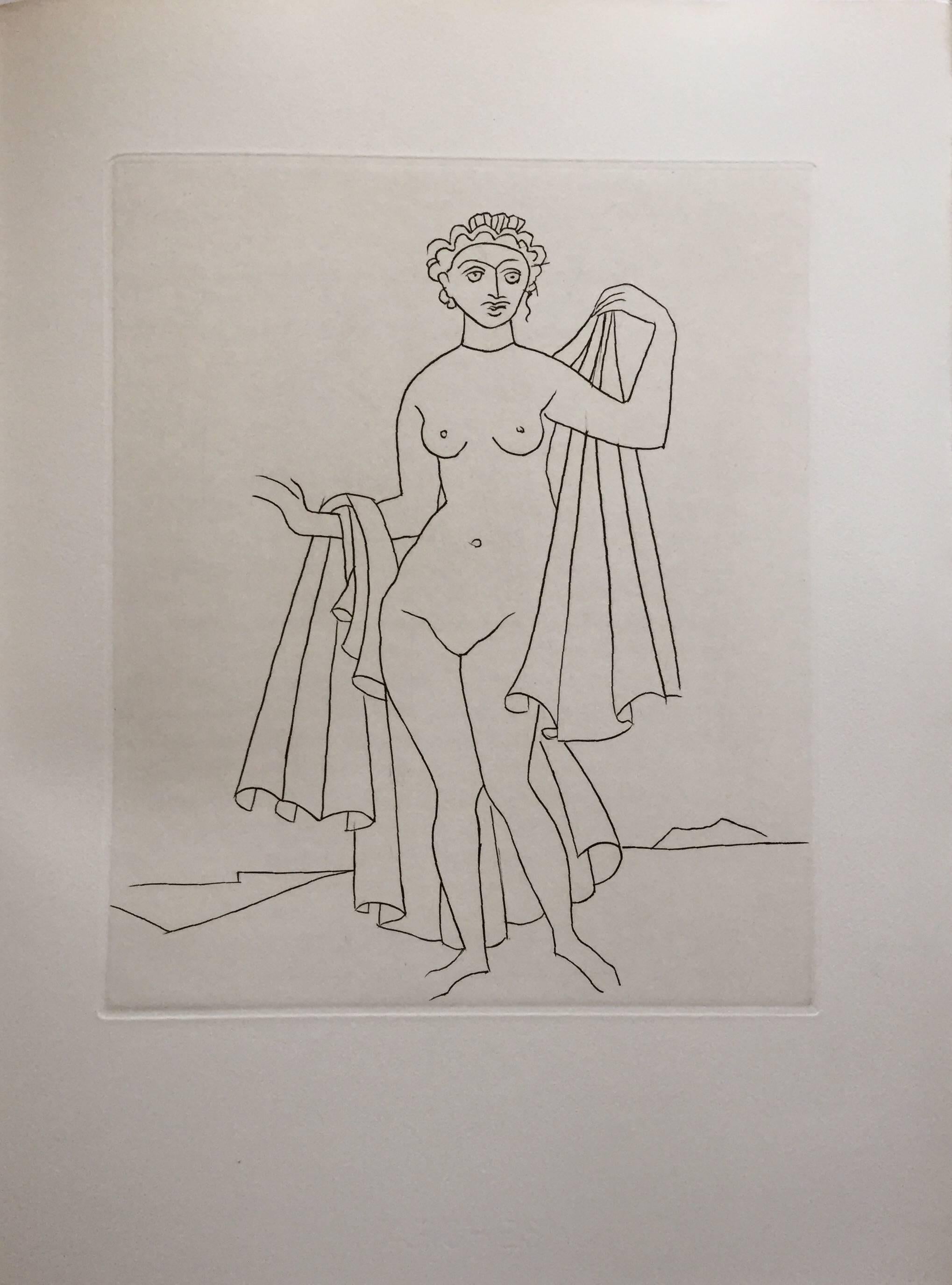 André Derain Nude Print – Radierung aus Le Satyricon 