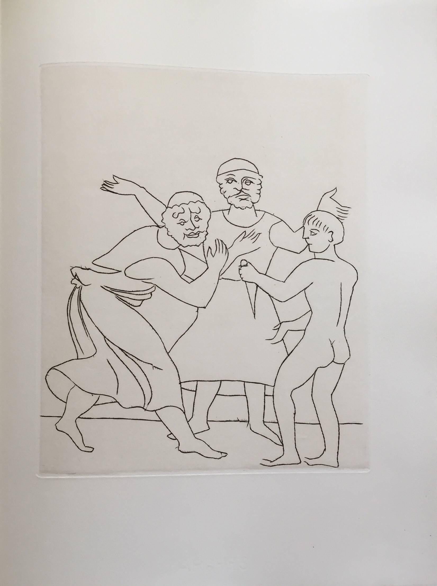 André Derain Figurative Print - Etching from Le Satyricon 