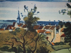 Fields around The Village, 1962 - Signed lithograph