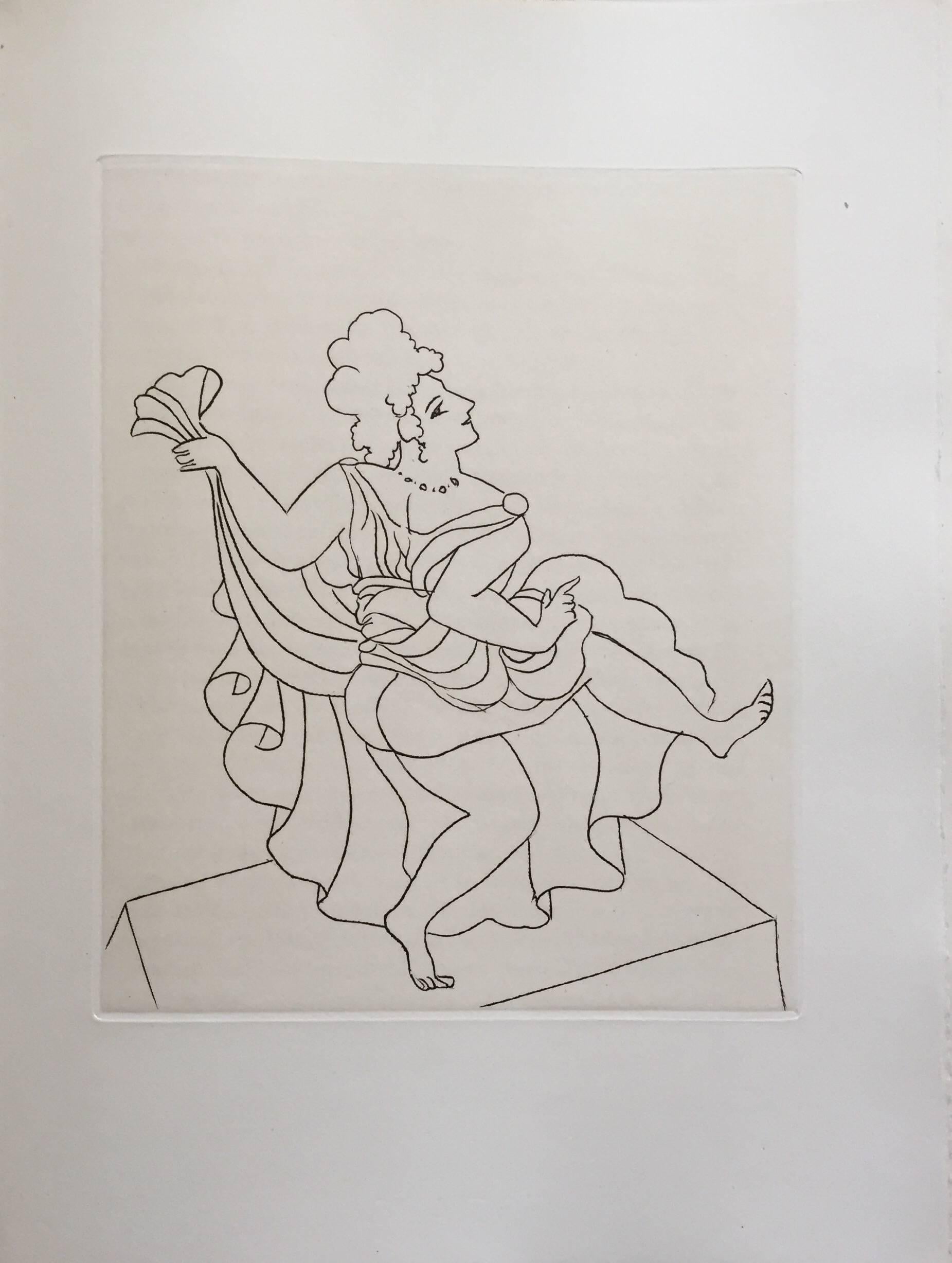 André Derain Figurative Print – Die figurative Radierung von Le Satyricon 