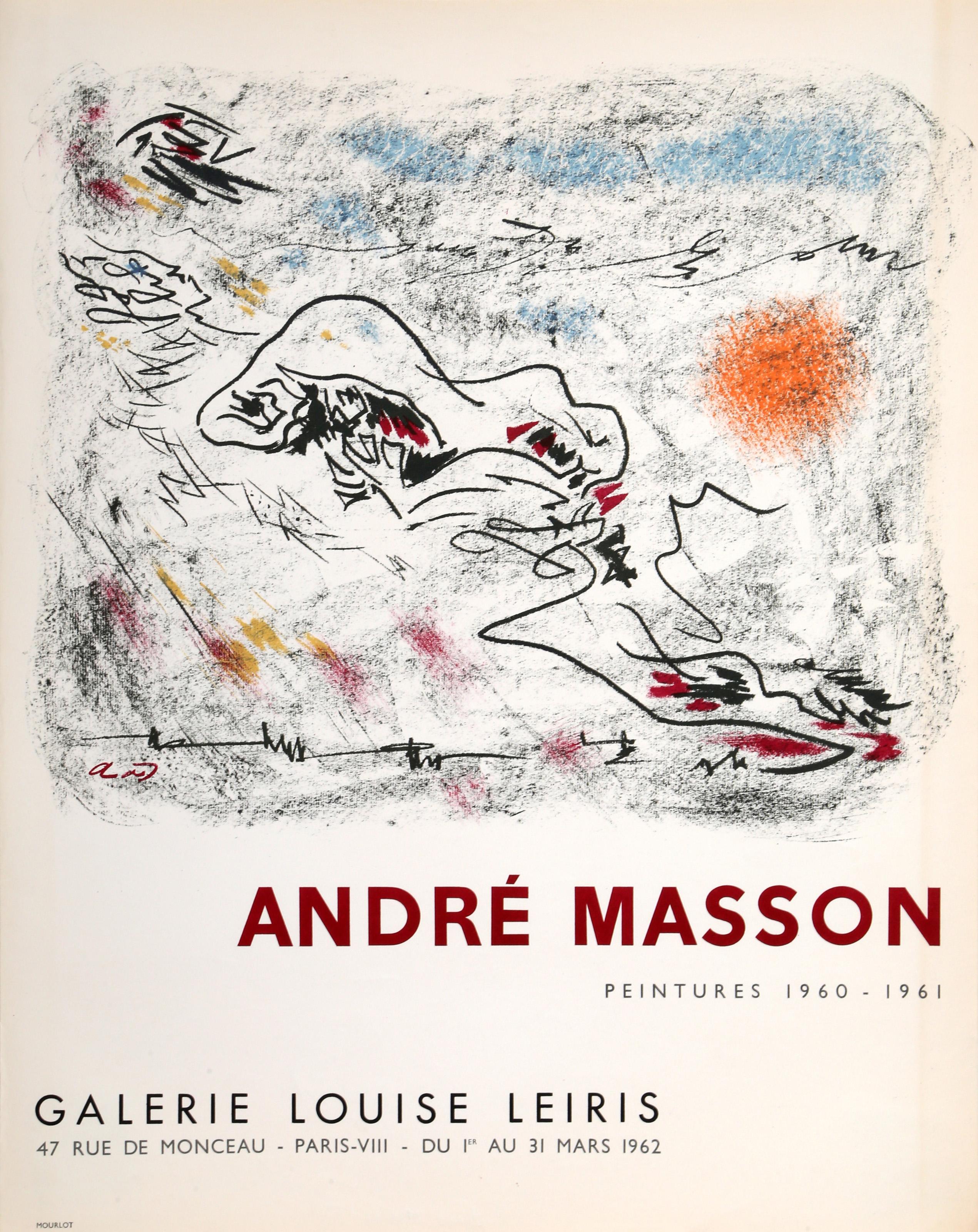 Galerie Louis Leiris (Peintures), Affiche lithographique moderne d'Andre Masson