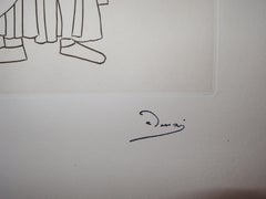 Uomo importante in arrivo  Ritorno dal porto - Incisione originale - 1951