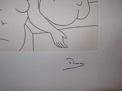In the Women Cloakroom - Original etching - 1951