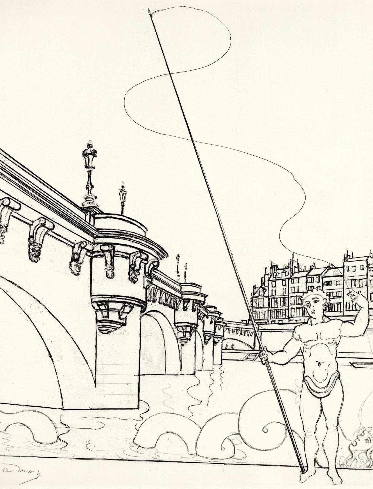 Etching on vélin Canson et Montgolfier paper. Unsigned and unnumbered, as issued. Good condition. Published by L'Imprimerie Daragnès, Paris; printed by Jean Gabriel Daragnès, Paris, July 14, 1937. Notes: From the folio, A La gloire à Paris, 1937.
