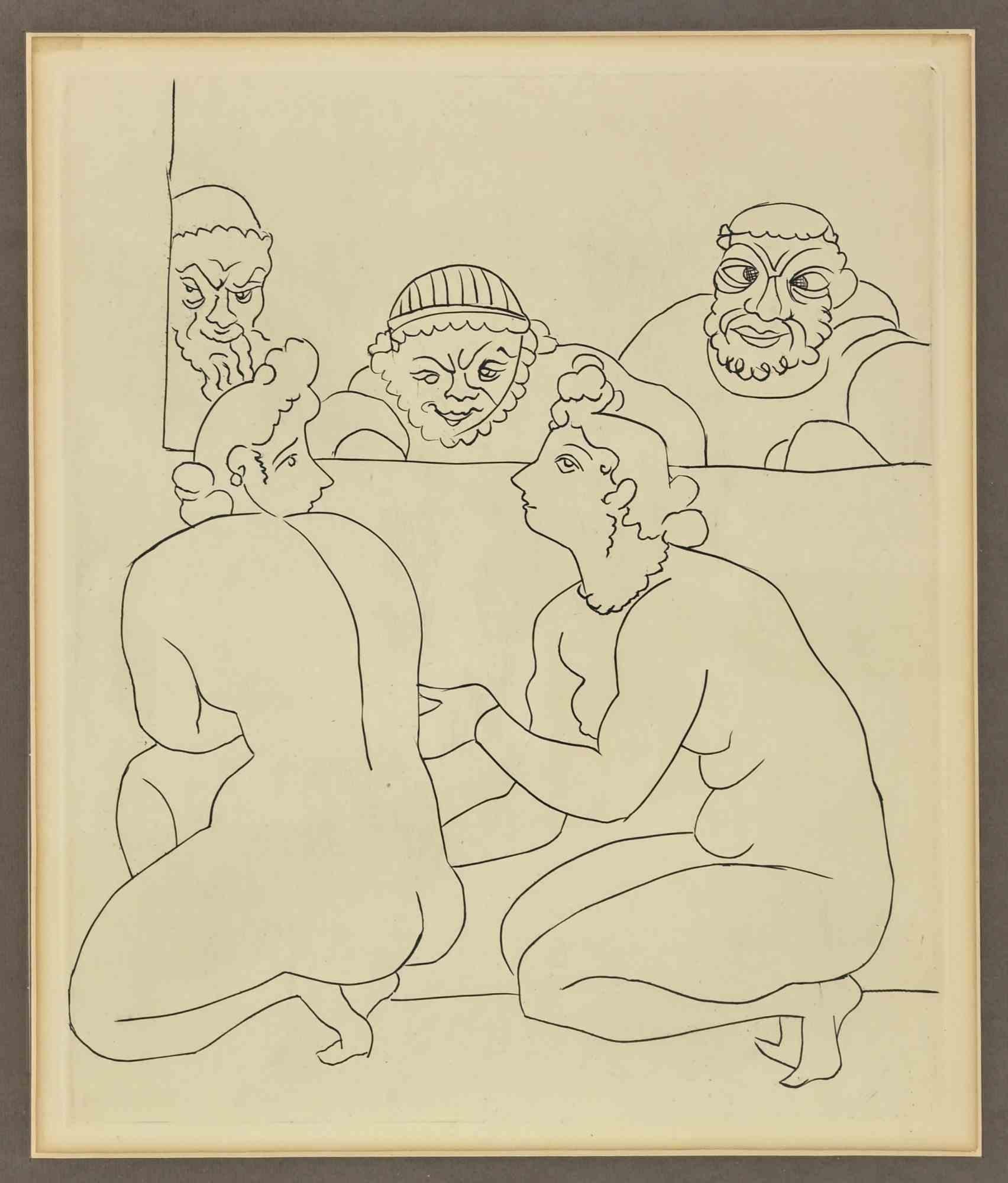 Le Satyricon - Radierung von André Derain - 1951 im Angebot 1