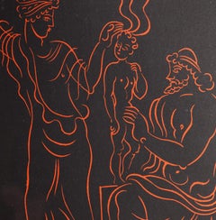 L'Enfant, Impressionist Linocut after Andre Derain