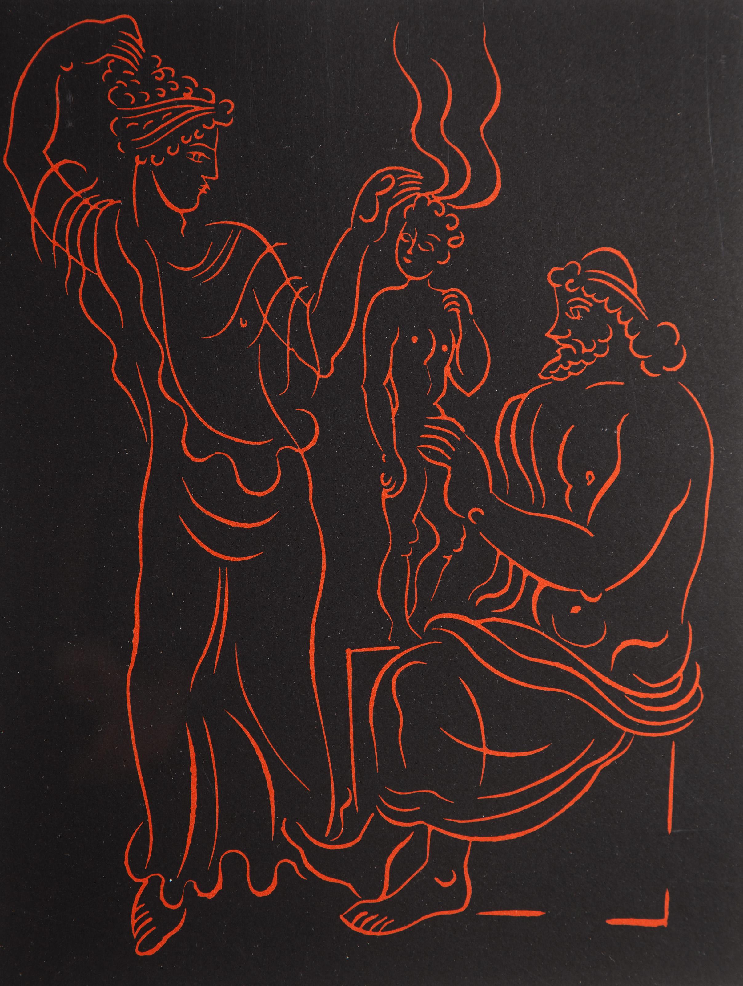 L'Enfant, linograbado impresionista según André Derain en venta 2