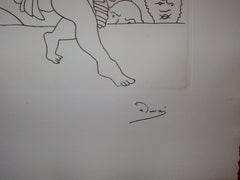 Mad Man on Stage - Original etching - 1951