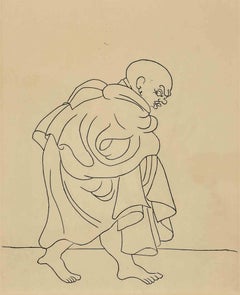 Homme se cachant - Gravure d'André Derain - 1934