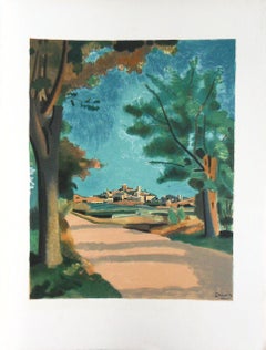 Cerca de San Pablo de Vence - Litografía Stone - 1965