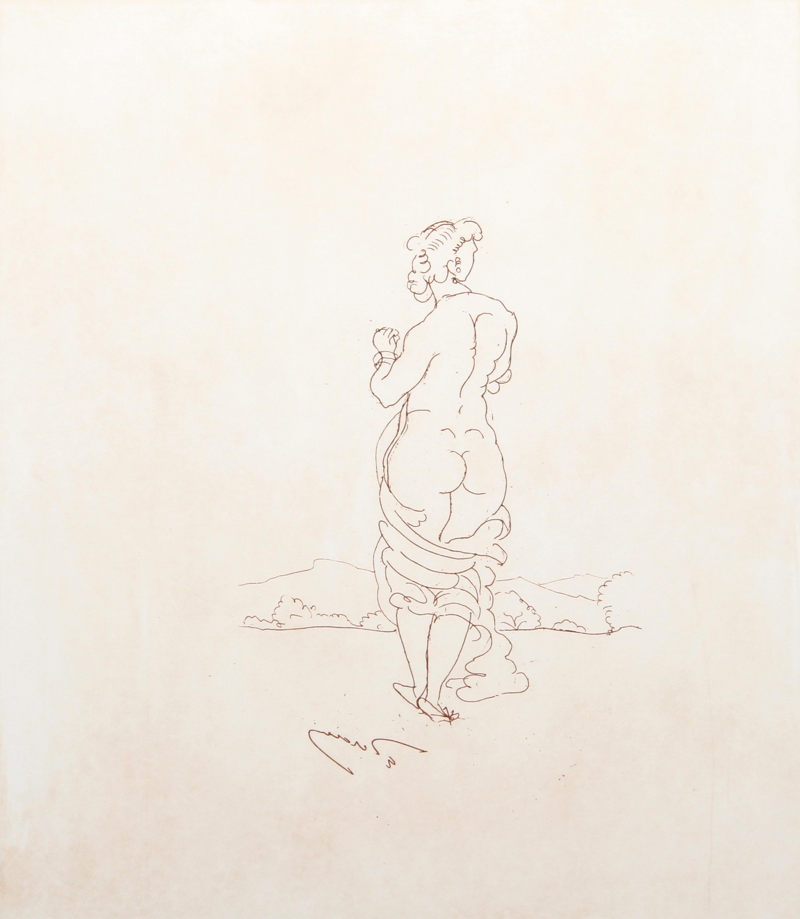 Nu de Dos, Impressionistische Radierung von Andre Derain (Impressionismus), Print, von André Derain