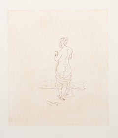 Nu de Dos, Impressionistische Radierung von Andre Derain