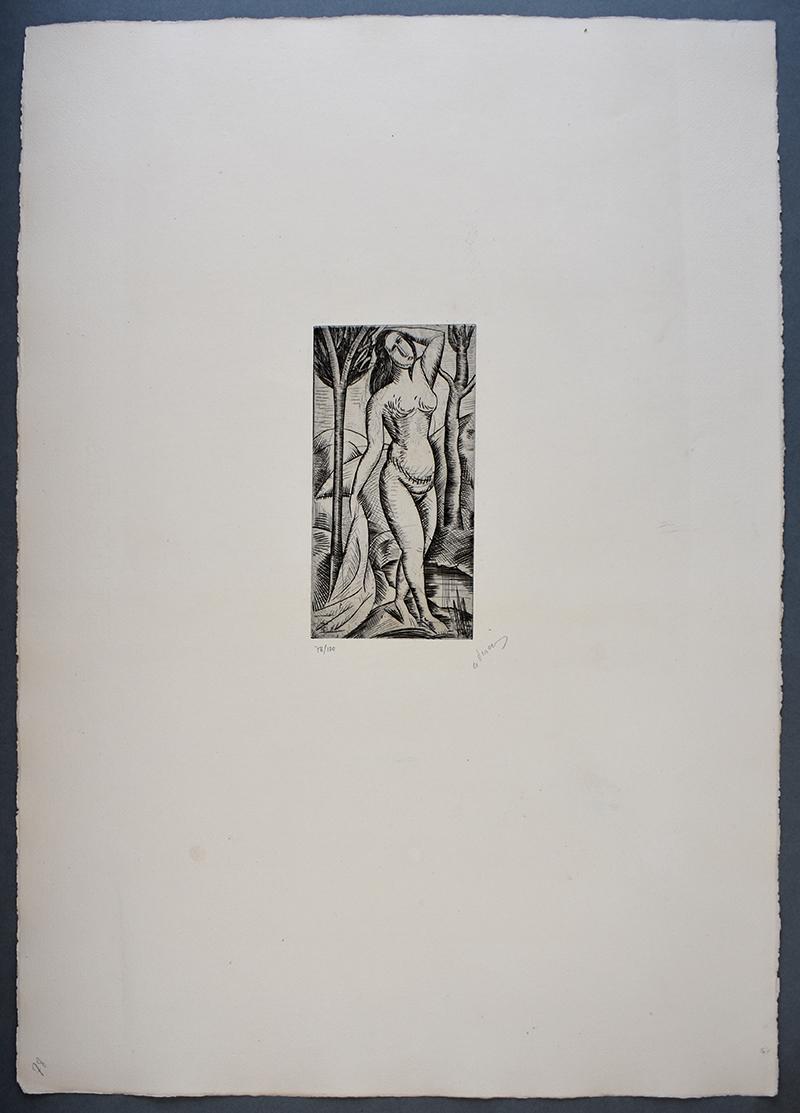 Nude Bather among the Trees  Baigneuse nue aux arbres - French Fauvism - Print by André Derain