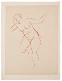 Nude - Original Lithograph by A. Derain - Early 20th Century