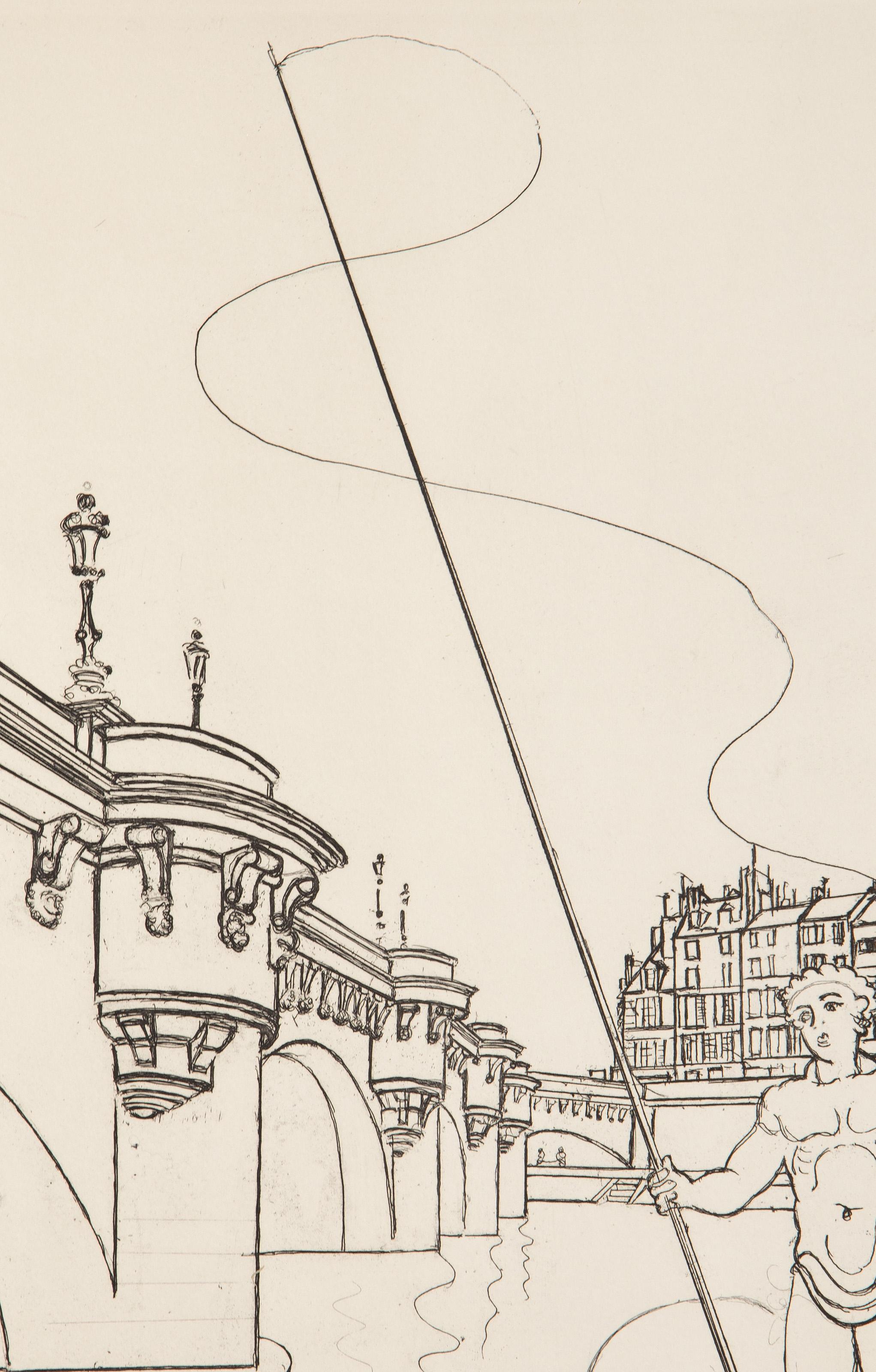 Pont Neuf, Impressionist Etching by Andre Derain For Sale 1