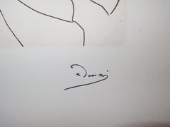 Prayer to a Divinity - Original etching - 1951