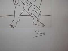 Rethoric : Attore sul palco - Incisione originale - 1951