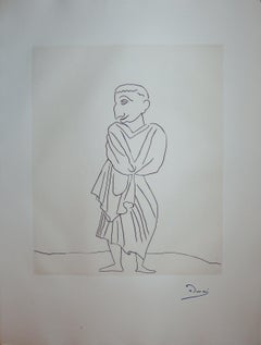 Roman in Antic Costume  - Original etching - 1951