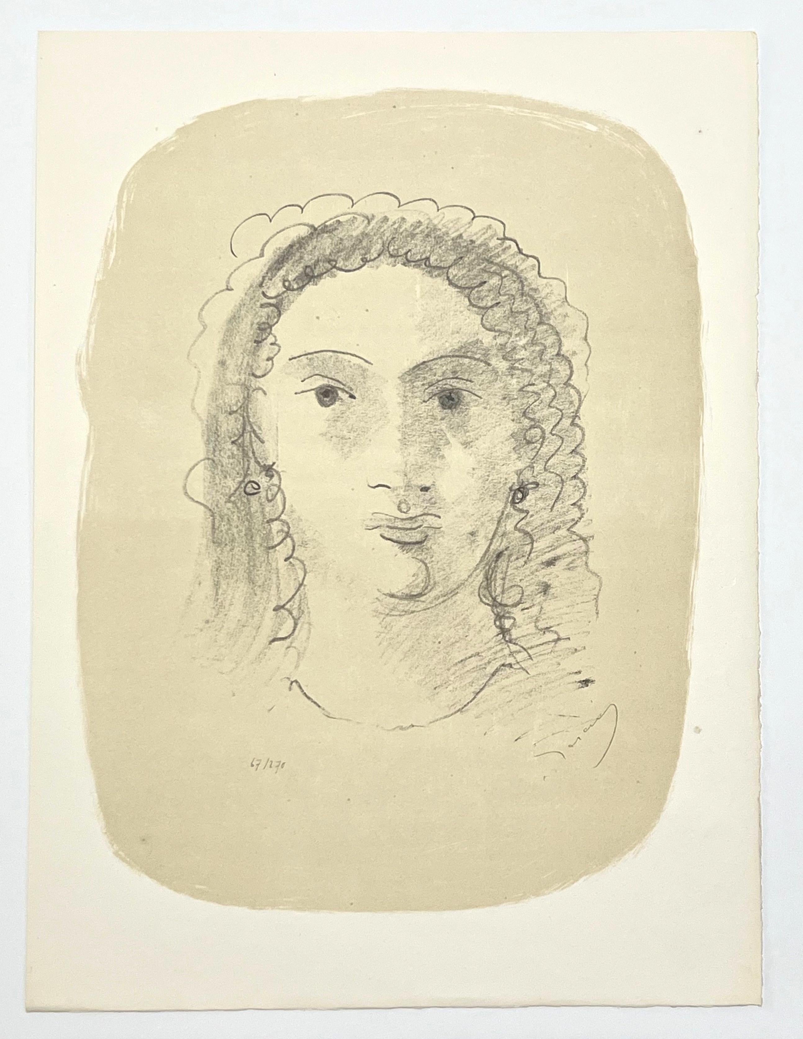 André Derain Portrait Print – Signierte / nummerierte Originallithographie