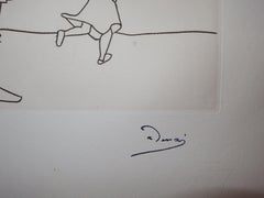 Soldier and Afraid Man - Original etching - 1951