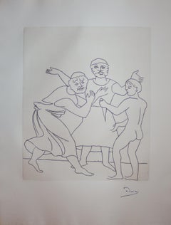 La Lucha - Grabado original - 1951