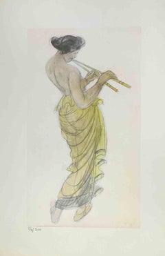 Le flautiste - Lithographie de A. Derain - années 1920