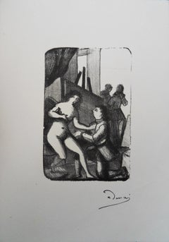 The Painter and his Model - Lithograph, Mourlot 1950