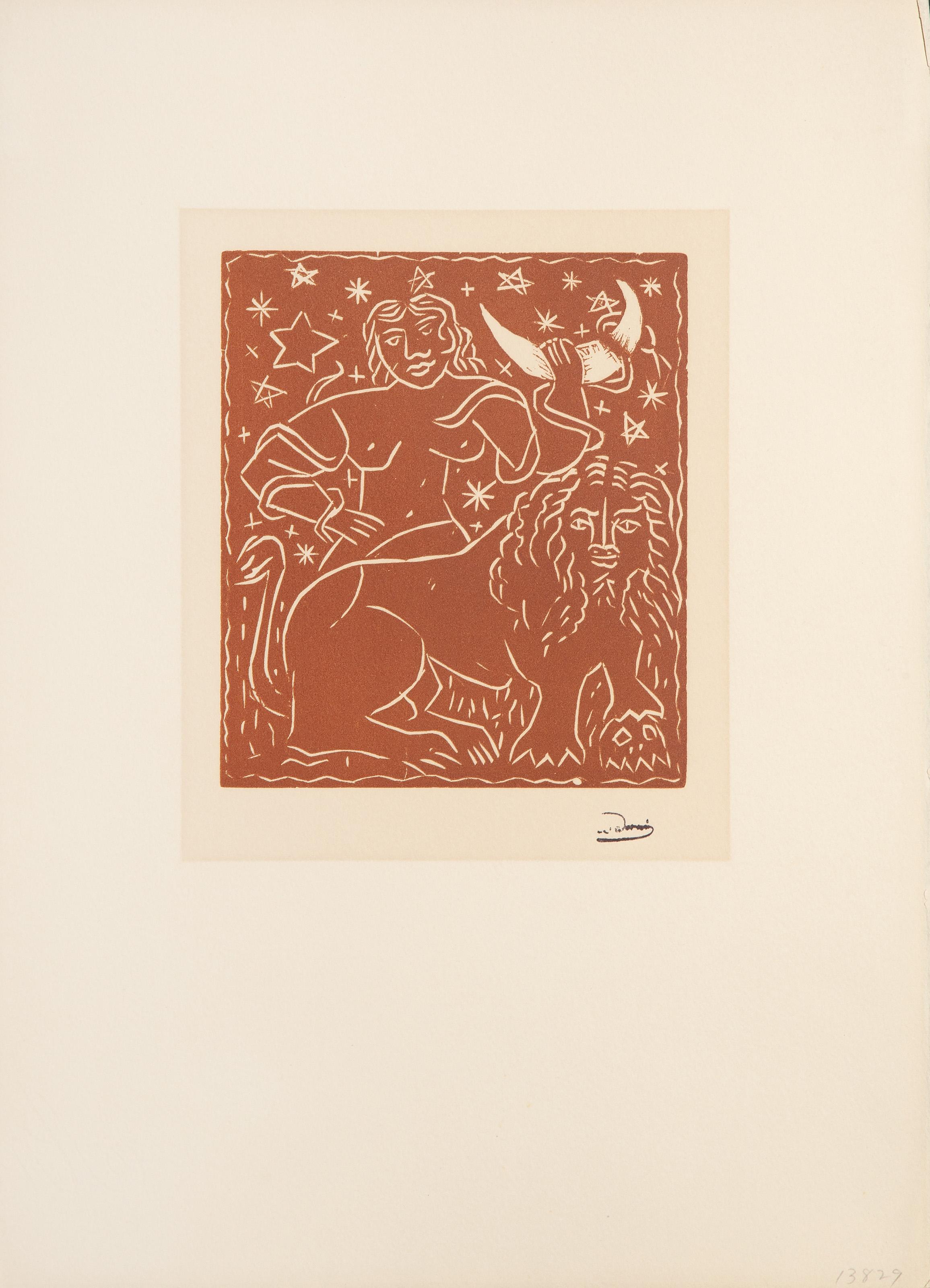 Zodiac, Moderner Holzschnitt von Andre Derain im Angebot 1
