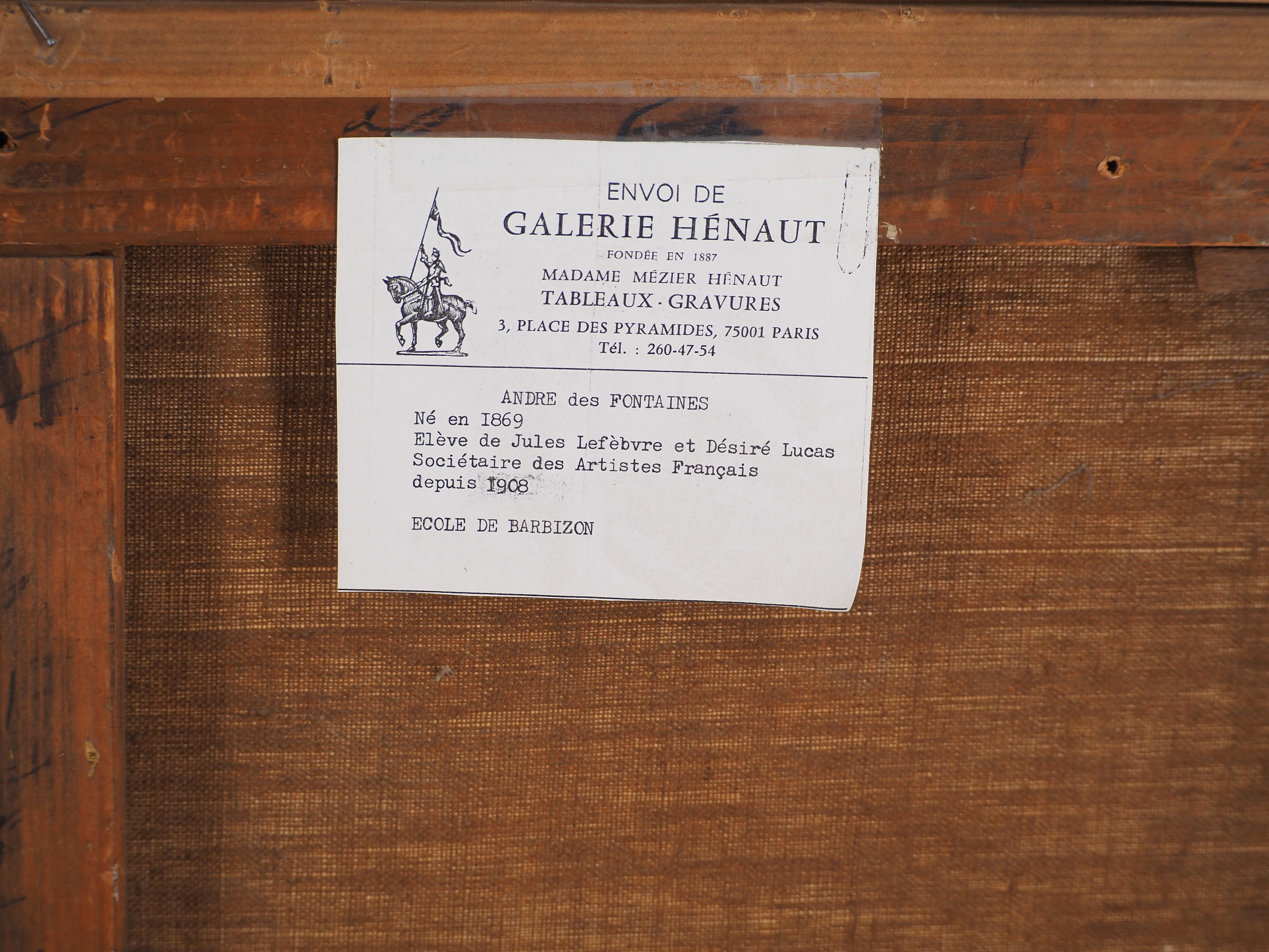Scuola di Barbizon: Il raccolto - Olio originale su tela, firmato 5