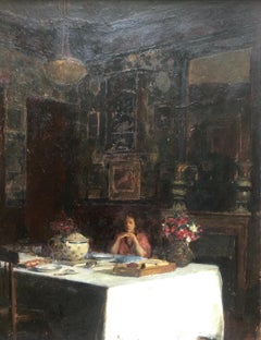 Andre Devambez, "l'Attente", Waiting, Interior Scene