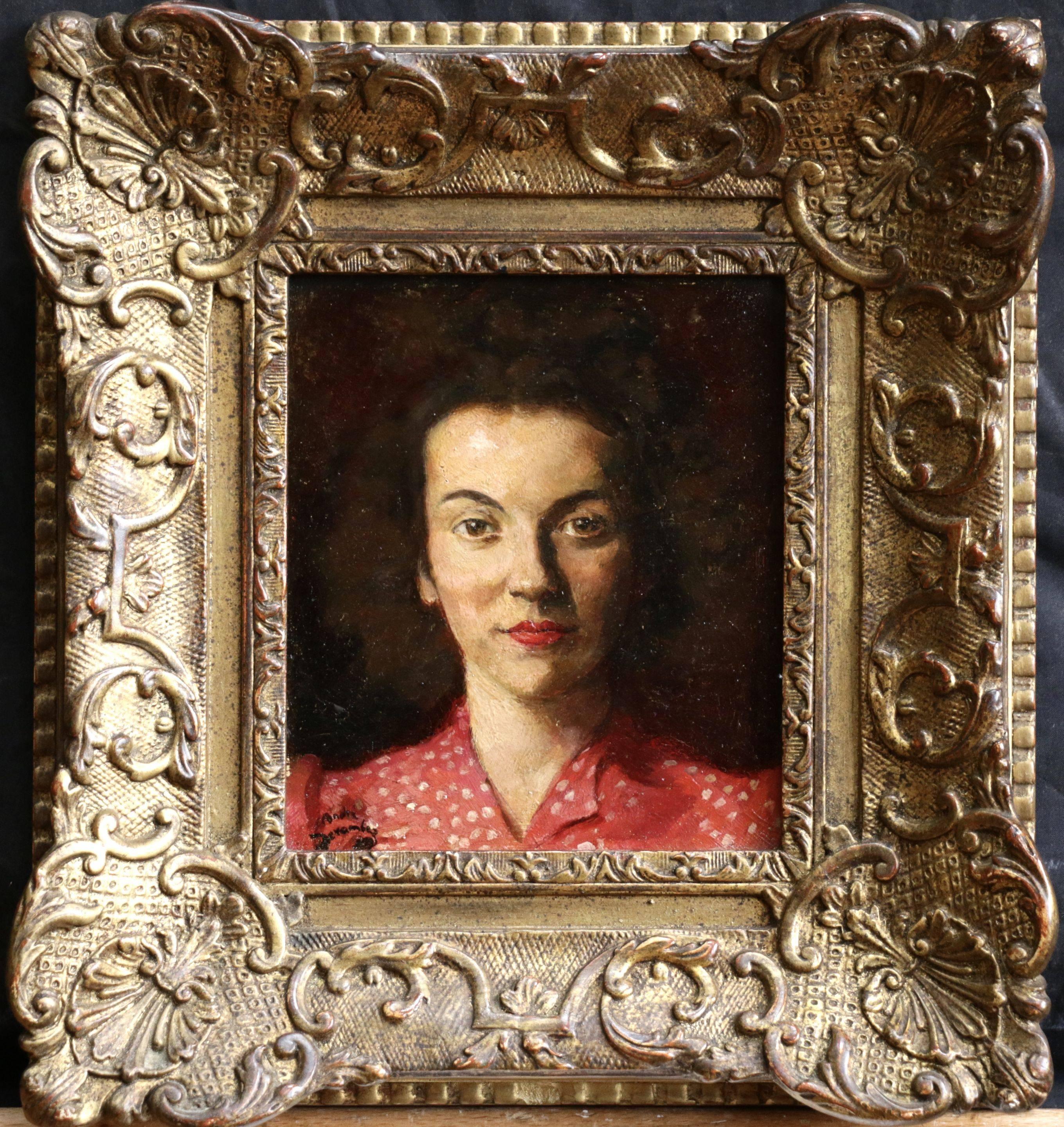 Portrait of a Girl - Painting by André Devambez