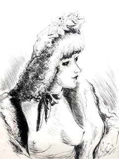André Dignimont - Belle Epoque Portrait - Original Etching