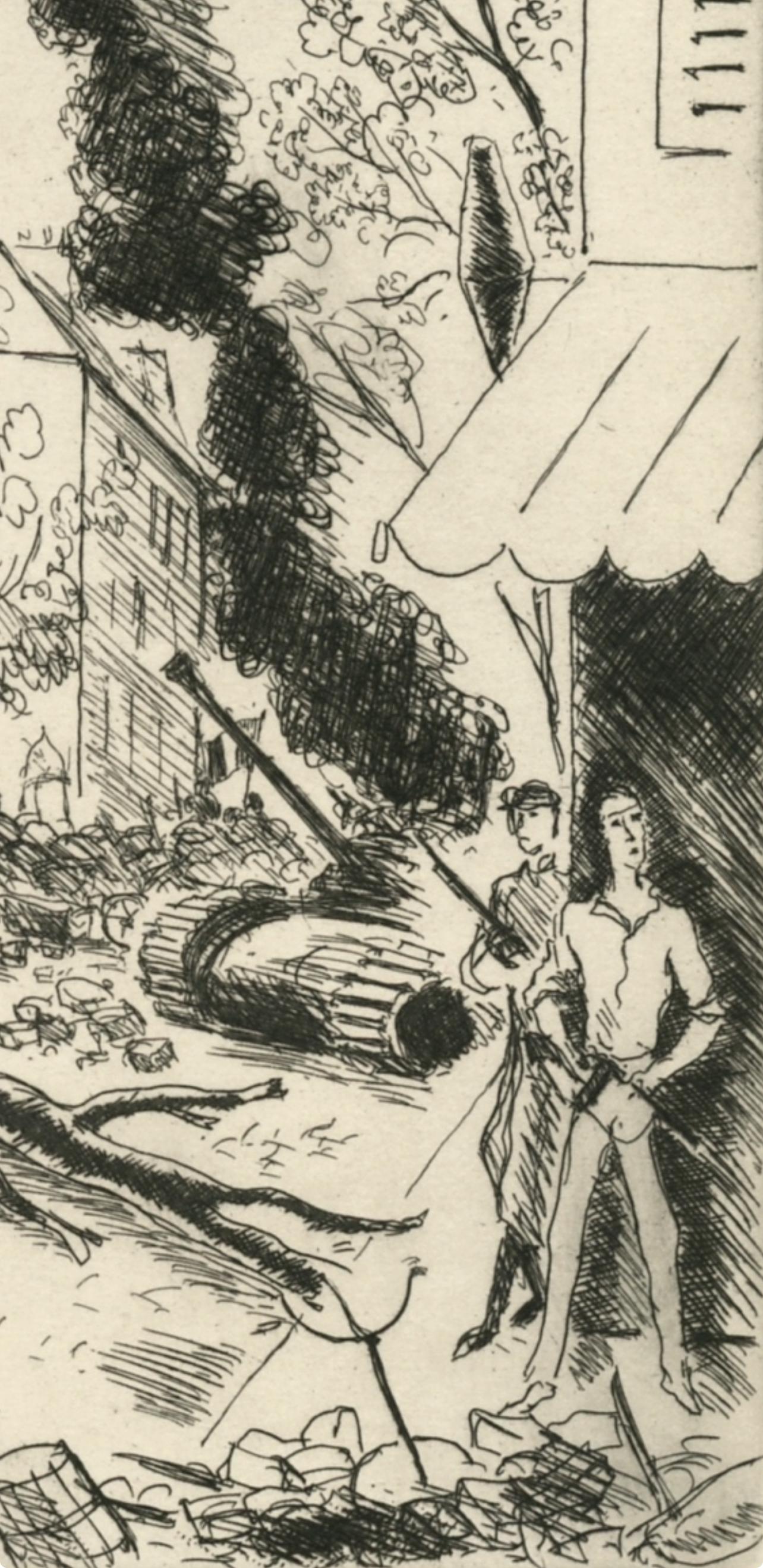 Dignimont, Jours de gloire, Histoire de la libération de Paris (d'après) - Print de André Dignimont