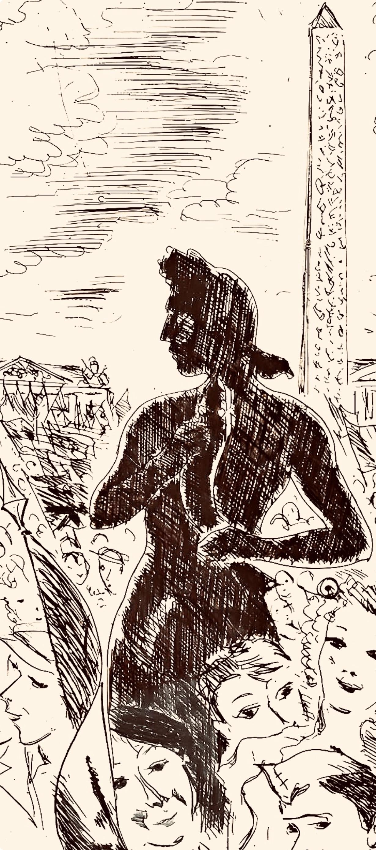 Dignimont, Jours de gloire, Histoire de la libération de Paris (nach) – Print von André Dignimont