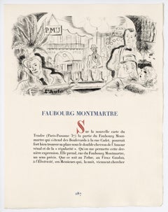 Original-Radierung „Faubourg Montmartre“