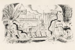 Original-Radierung „Faubourg Montmartre“