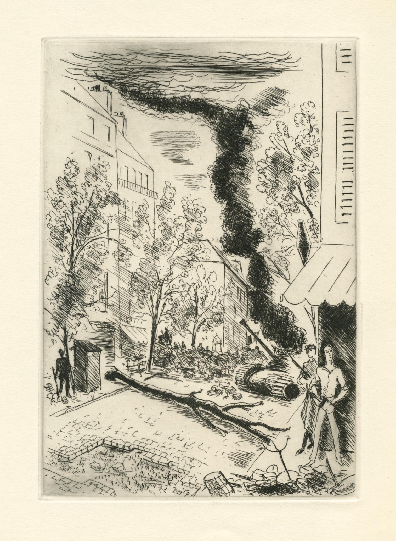 gravure originale - Print de André Dignimont
