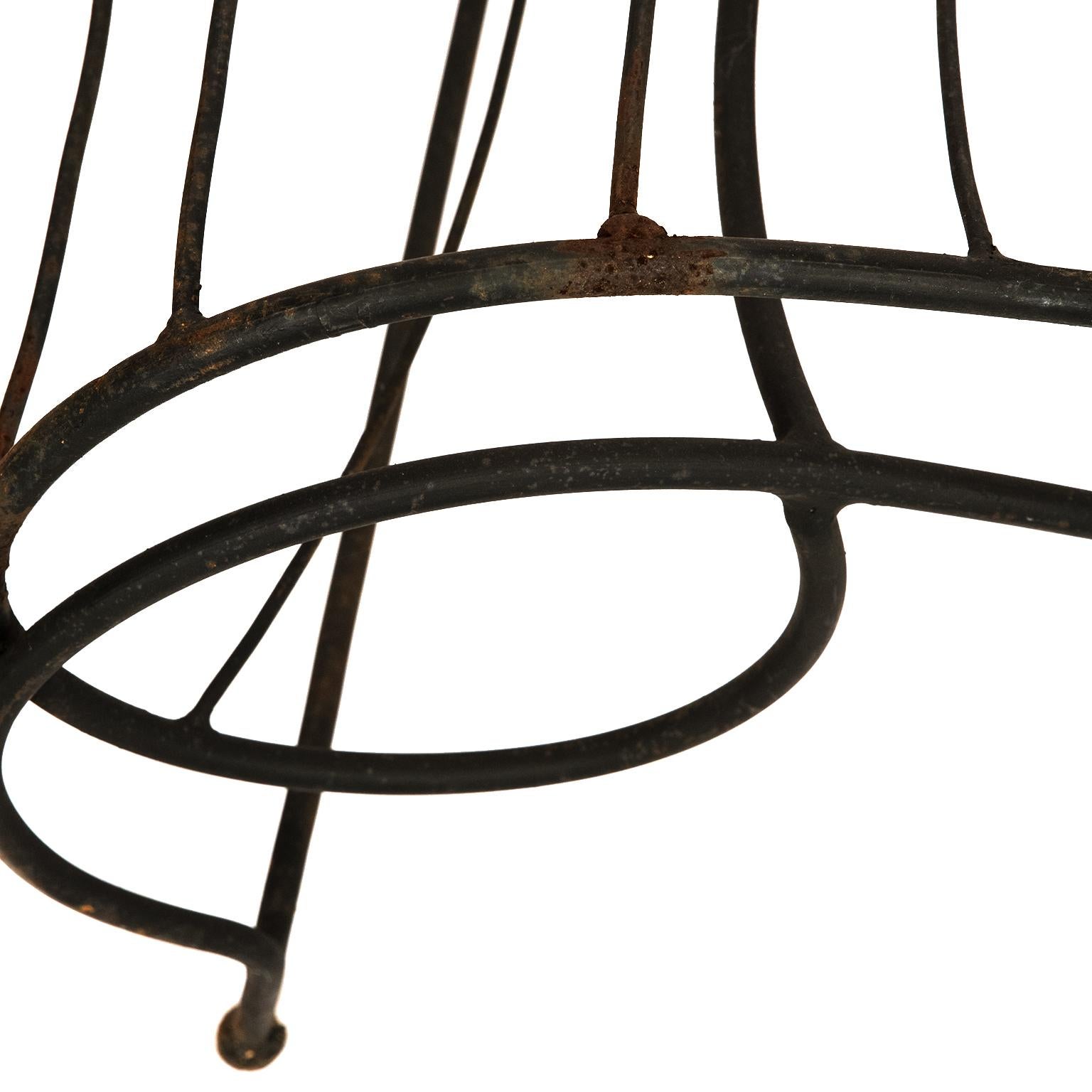  Andre Dubreuil Inspired Post Modern Chair in Wrought Iron In Good Condition For Sale In Toronto, ON