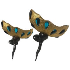 Andre Dubreuil Pair of Lacrima Wall Appliqués by Daume