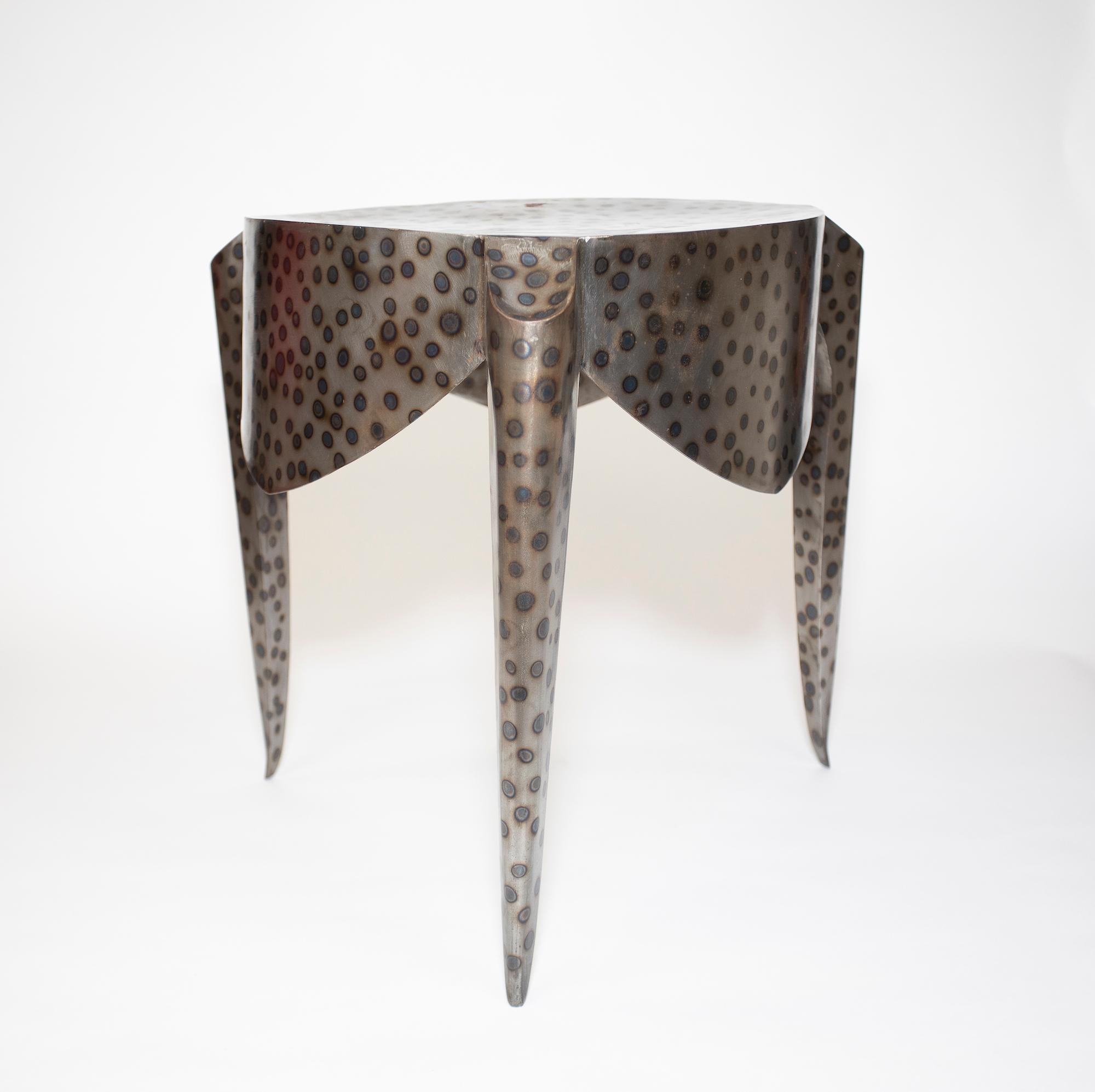 Late 20th Century Andre Dubreuil Paris Table / Stool For Sale