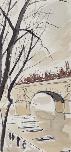 Andre Dunoyer de Segonzac, The Quays of Paris, from Views of Paris, 1963