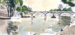 Andre Dunoyer de Segonzac, View of the Pont des Arts, from Views of Paris, 1963