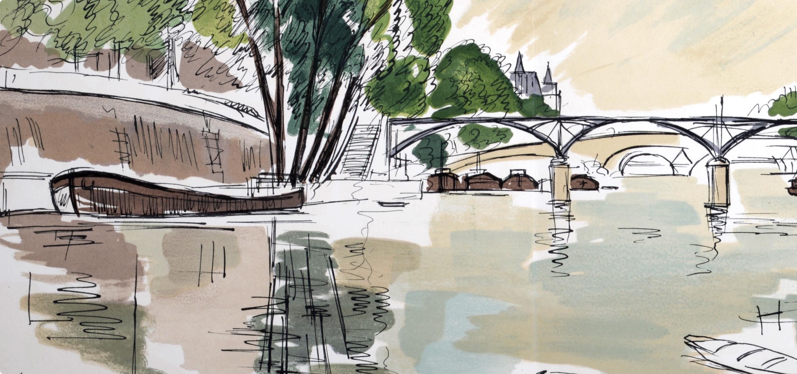Composition, Regards sur Paris, André Dunoyer de Segonzac For Sale 2