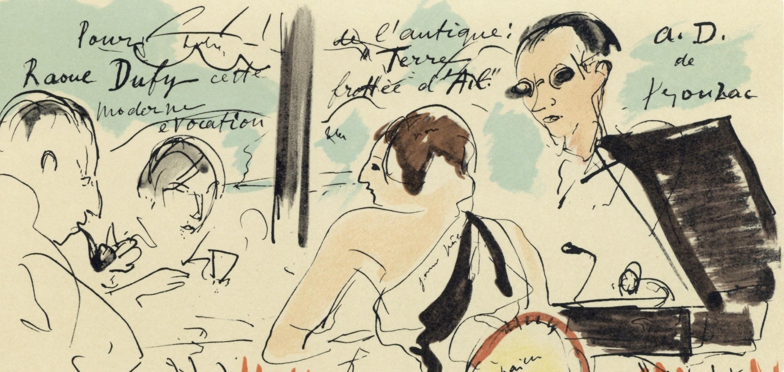 de Segonzac, Composition, Lettre à mon peintre Raoul Dufy (after) - Print by André Dunoyer de Segonzac