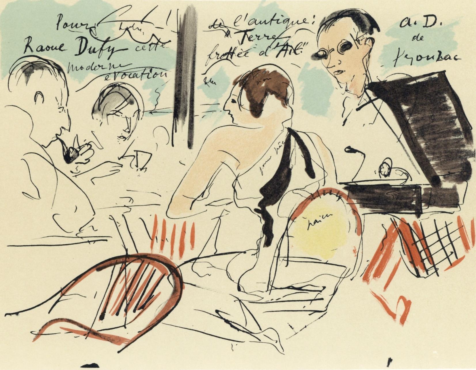 André Dunoyer de Segonzac Landscape Print - de Segonzac, Composition, Lettre à mon peintre Raoul Dufy (after)